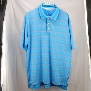 Adidas Climacool Golf Polo. Blue w red stripes. Size XL.
